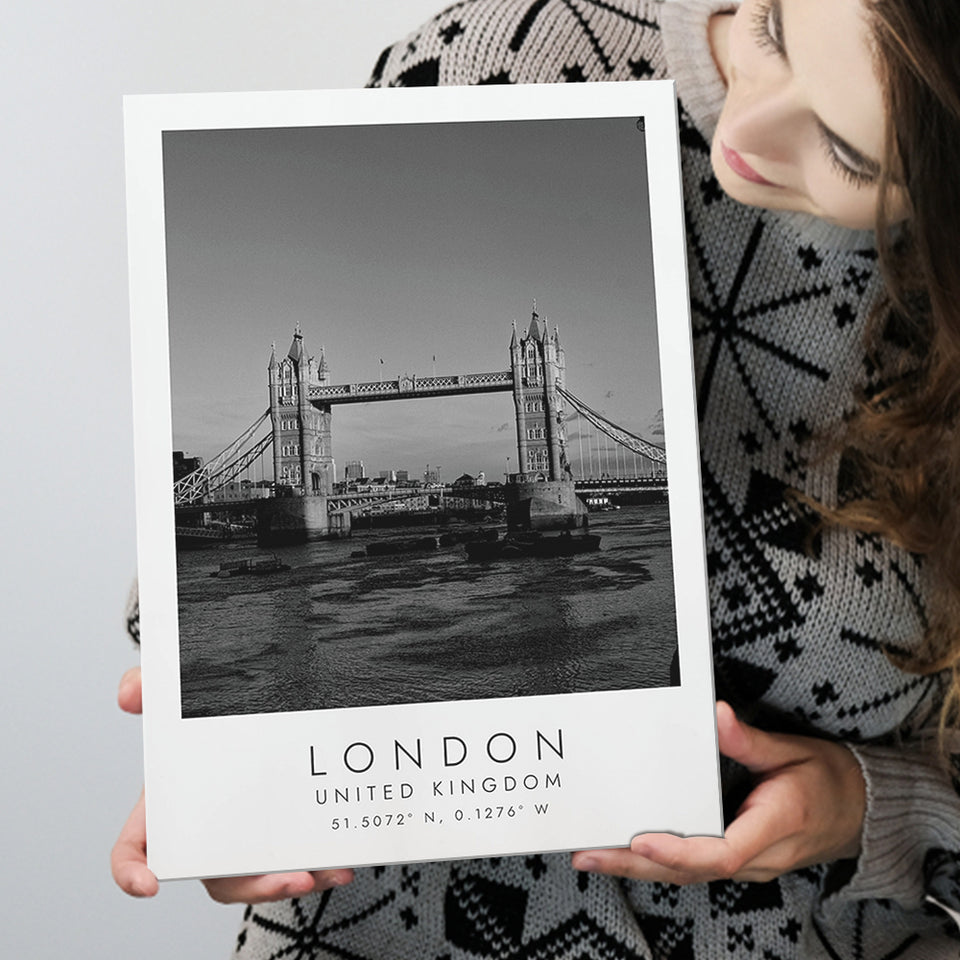London, United Kingdom Black And White Art Canvas Prints Wall Art Home Decor
