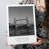 London, United Kingdom Black And White Art Canvas Prints Wall Art Home Decor