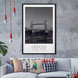 London, United Kingdom Black And White Art Framed Art Prints Wall Art Decor, Framed Picture