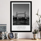London, United Kingdom Black And White Art Framed Art Prints Wall Art Decor, Framed Picture