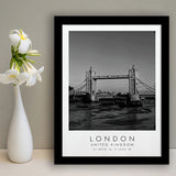 London, United Kingdom Black And White Art Framed Art Prints Wall Art Decor, Framed Picture