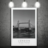 London, United Kingdom Black And White Art Canvas Prints Wall Art Home Decor