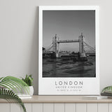 London, United Kingdom Black And White Art Canvas Prints Wall Art Home Decor