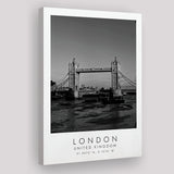 London, United Kingdom Black And White Art Canvas Prints Wall Art Home Decor