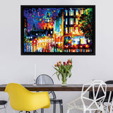 LondonS Lights Canvas Wall Art - Canvas Print, Framed Canvas, Painting Canvas