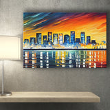 Long beach California Skyline Long beach Painting Wall Art, Sport Art Prints Fan Gift, Canvas Prints Wall Art Decor