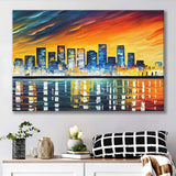 Long beach California Skyline Long beach Painting Wall Art, Sport Art Prints Fan Gift, Canvas Prints Wall Art Decor