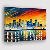 Long beach California Skyline Long beach Painting Wall Art, Sport Art Prints Fan Gift, Canvas Prints Wall Art Decor
