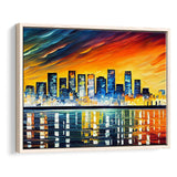 Long beach California Skyline Long beach Painting Wall Art, Sport Art Prints Fan Gift, Framed Canvas Prints Wall Art Decor