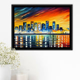Long beach California Skyline Long beach Painting Wall Art, Sport Art Prints Fan Gift, Framed Canvas Prints Wall Art Decor