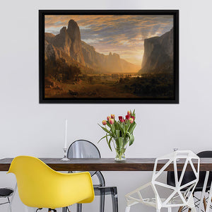 Looking Down Yosemite Valley California Canvas Wall Art - Canvas Print, Framed Canvas, Painting Canvas