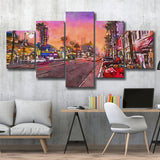 Los Angeles California March 5 Pieces Mixed Canvas Prints Wall Art Home Decor