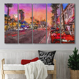 Los Angeles California March 5 Pieces Extra Large Canvas Prints Wall Art Home Decor