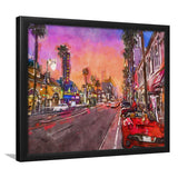 Los Angeles California March City Art Watercolor Framed Art Prints Wall Art Decor,Framed Picture