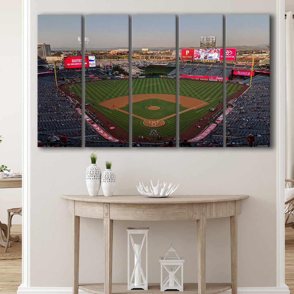 Los Angeles Angels Wall Art Angel Stadium Canvas Prints,Multi Panels B,Sport Stadium Art Prints, Fan Gift