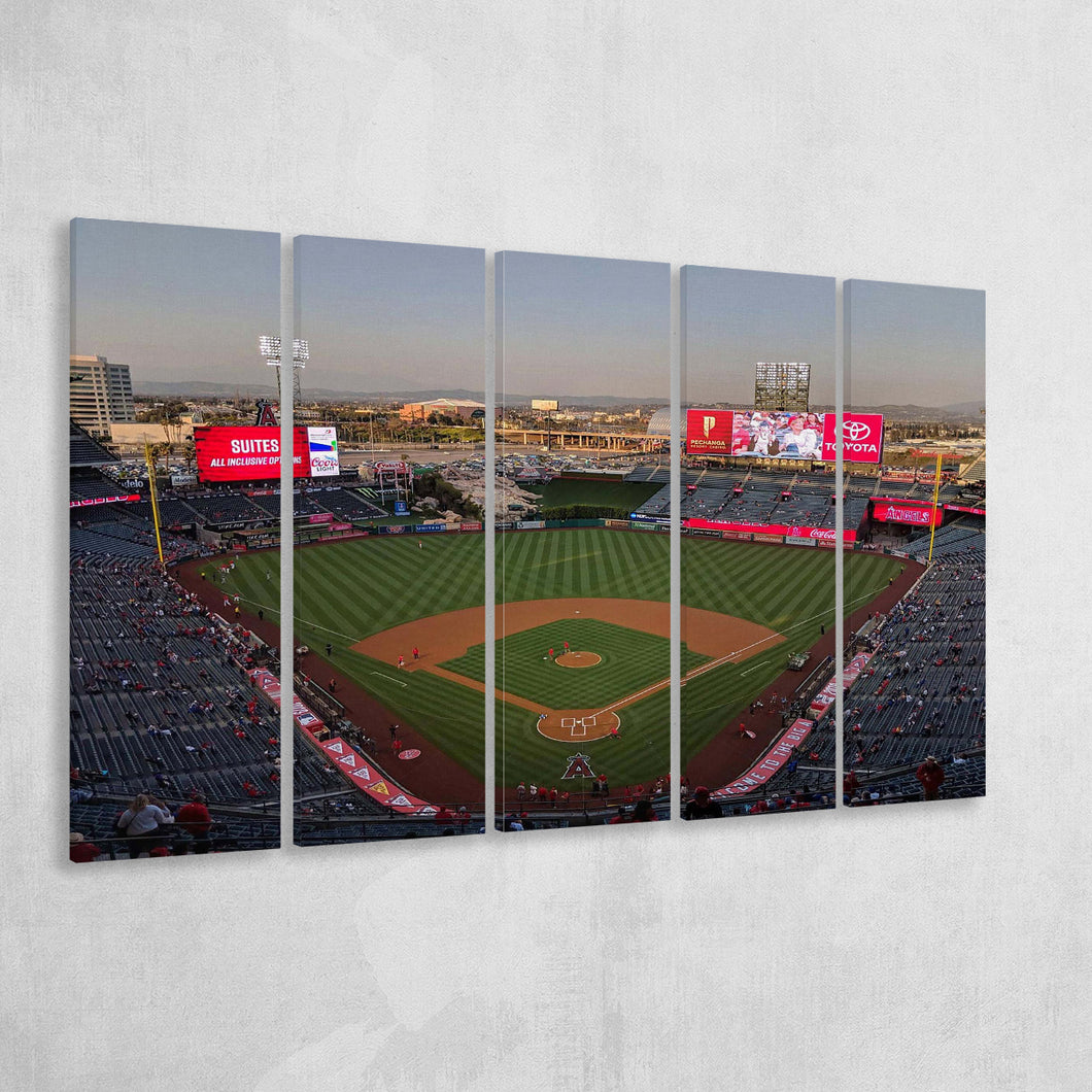Los Angeles Angels Wall Art Angel Stadium Canvas Prints,Multi Panels B,Sport Stadium Art Prints, Fan Gift