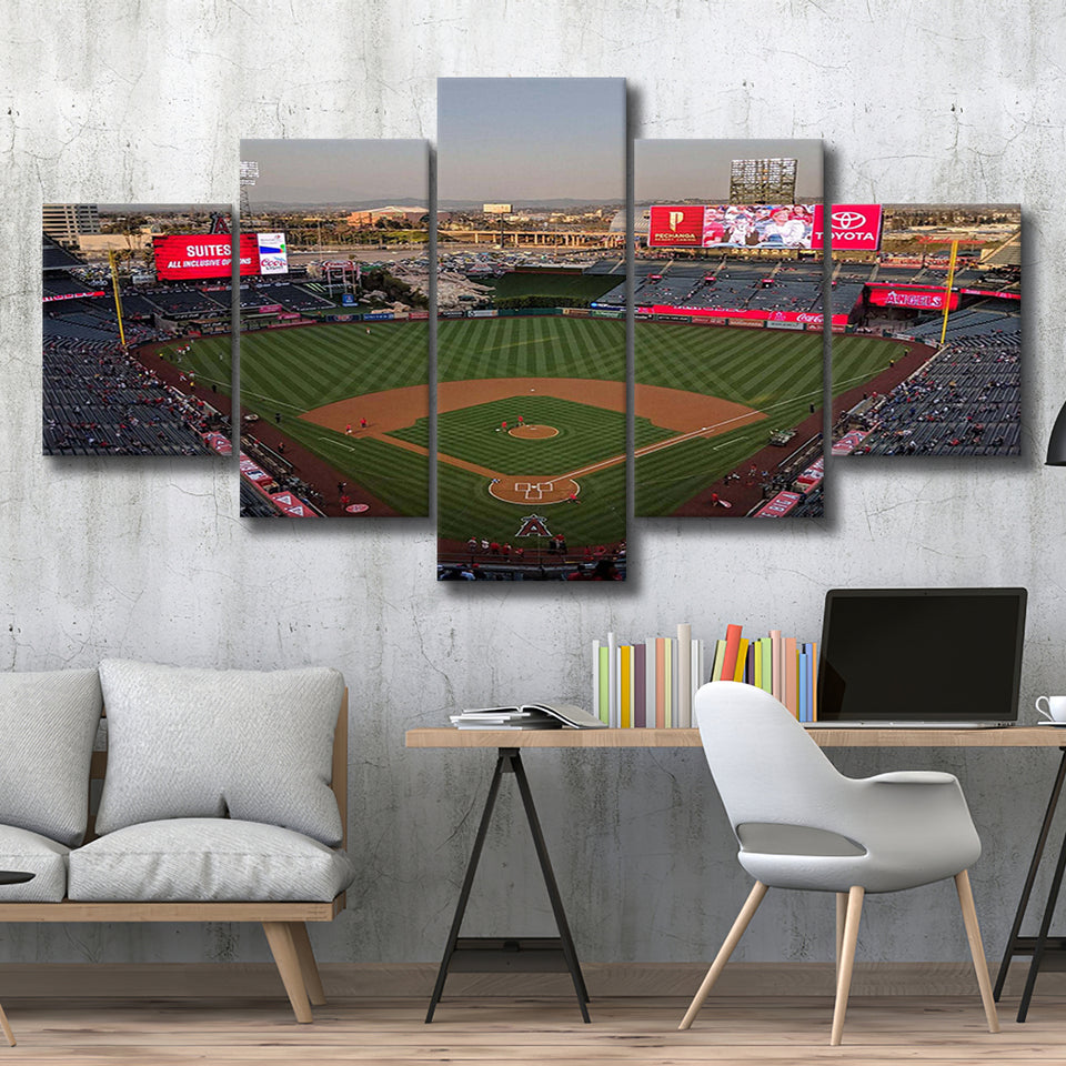 Los Angeles Angels Wall Art Angel Stadium Canvas Prints,Multi Panels,Sport Stadium Art Prints, Fan Gift