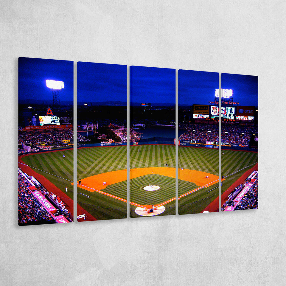 Los Angeles Angels of Anaheim, Stadium Canvas, Sport Art, Gift for him, Multi Panels B, Canvas Prints Wall Art Decor