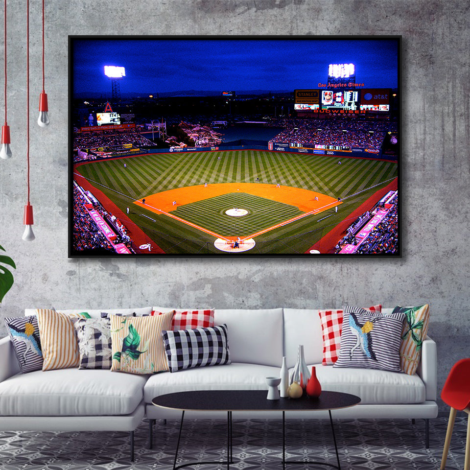 Los Angeles Angels of Anaheim, Stadium Canvas, Sport Art, Gift for him, Framed Canvas Prints Wall Art Decor, Framed Picture