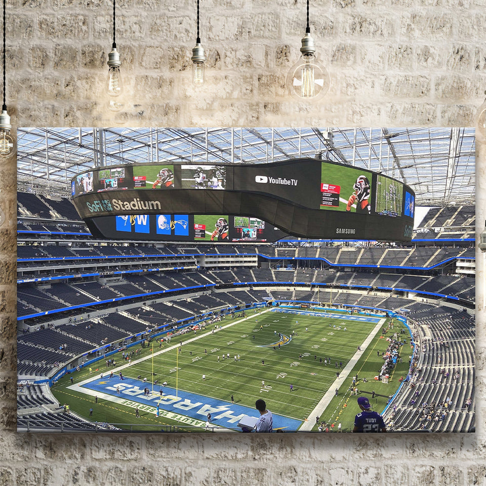 Los Angeles Chargers Stadium Canvas Prints SoFi Stadium Wall Art,Sport Stadium Art Prints, Fan Gift, Wall Decor