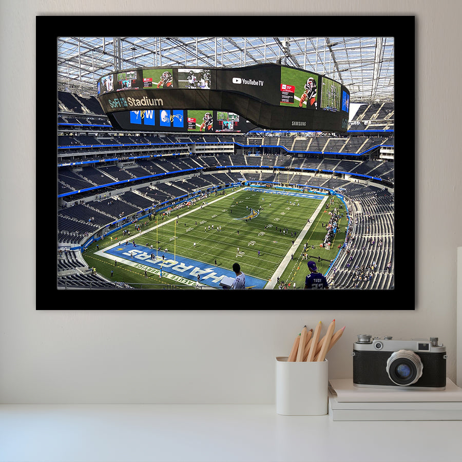 : 2022 Super Bowl - LA Rams vs Cincinnati Bengals - 44x18-inch  Double Mat, Deluxe Framed Picture by Blakeway Panoramas : Sports & Outdoors