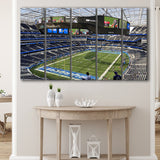 Los Angeles Chargers Stadium Canvas Prints SoFi Stadium Wall Art,Multi Panels B,Sport Stadium Art Prints, Fan Gift