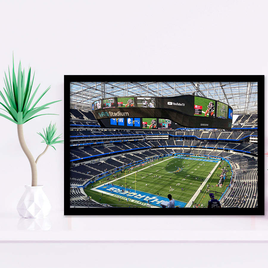 Los Angeles Chargers Stadium Art Prints SoFi Stadium Wall Art,Sport Stadium Art Prints, Fan Gift, Wall Decor