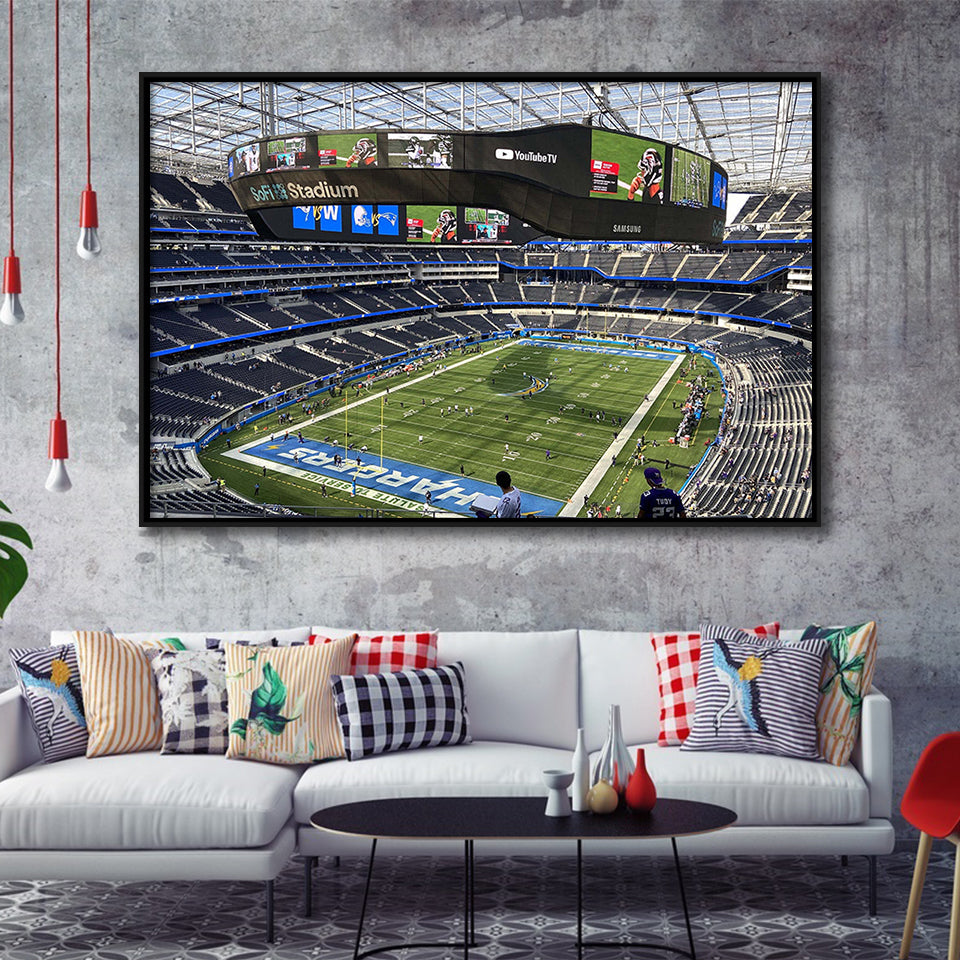 Los Angeles Chargers Stadium Framed Canvas Prints SoFi Stadium Wall Ar –  UnixCanvas
