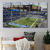 Los Angeles Chargers Stadium Canvas Prints SoFi Stadium Wall Art,Multi Panels B,Sport Stadium Art Prints, Fan Gift