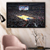 Los Angeles Clippers Stadium Framed Canvas Prints Staples Center Wall Art,Sport Stadium Art Prints, Fan Gift