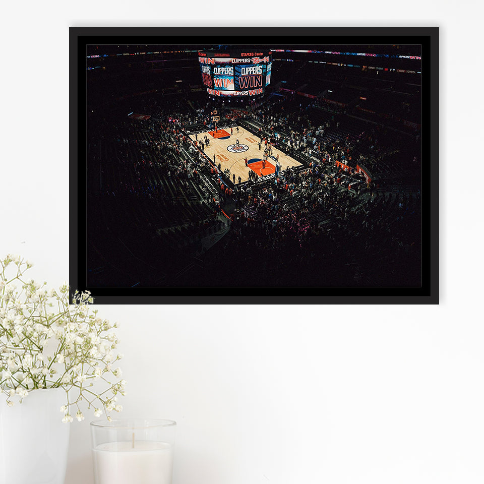 Los Angeles Clippers Wall Art Staples Center Stadium Framed Canvas Prints,Sport Stadium Art Prints, Fan Gift