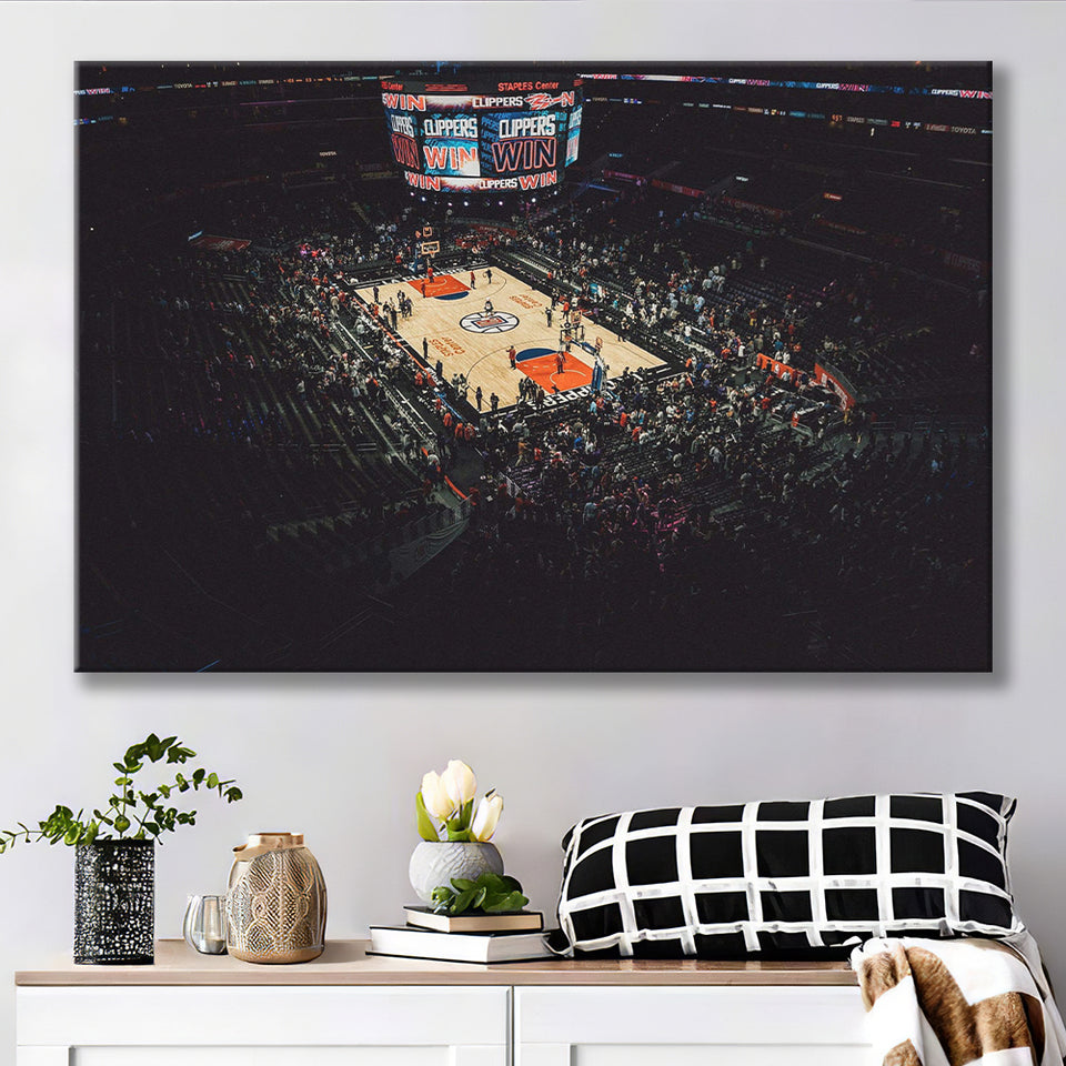 Los Angeles Clippers Wall Art Staples Center Stadium Canvas Prints,Sport Stadium Art Prints, Fan Gift, Wall Decor