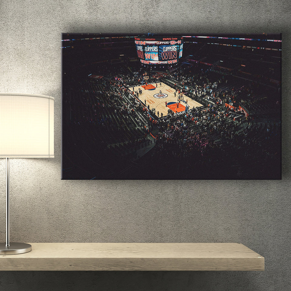 Los Angeles Clippers Wall Art Staples Center Stadium Canvas Prints,Sport Stadium Art Prints, Fan Gift, Wall Decor