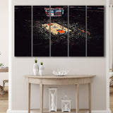 Los Angeles Clippers Wall Art Staples Center Stadium Canvas Prints,Multi Panels B,Sport Stadium Art Prints, Fan Gift