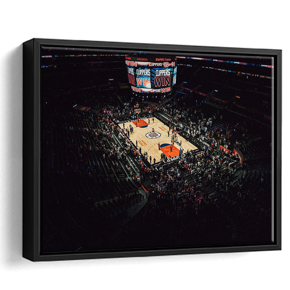 Los Angeles Clippers Wall Art Staples Center Stadium Framed Canvas Prints,Sport Stadium Art Prints, Fan Gift