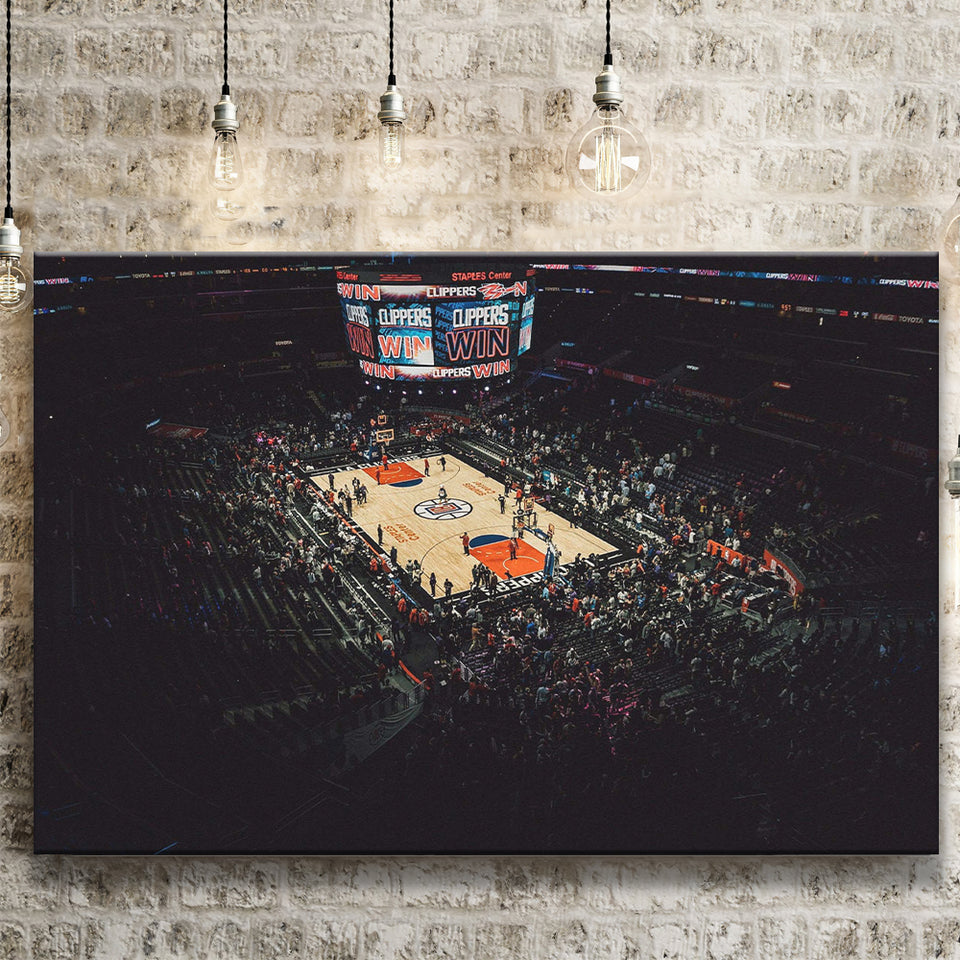 Los Angeles Clippers Wall Art Staples Center Stadium Canvas Prints,Sport Stadium Art Prints, Fan Gift, Wall Decor