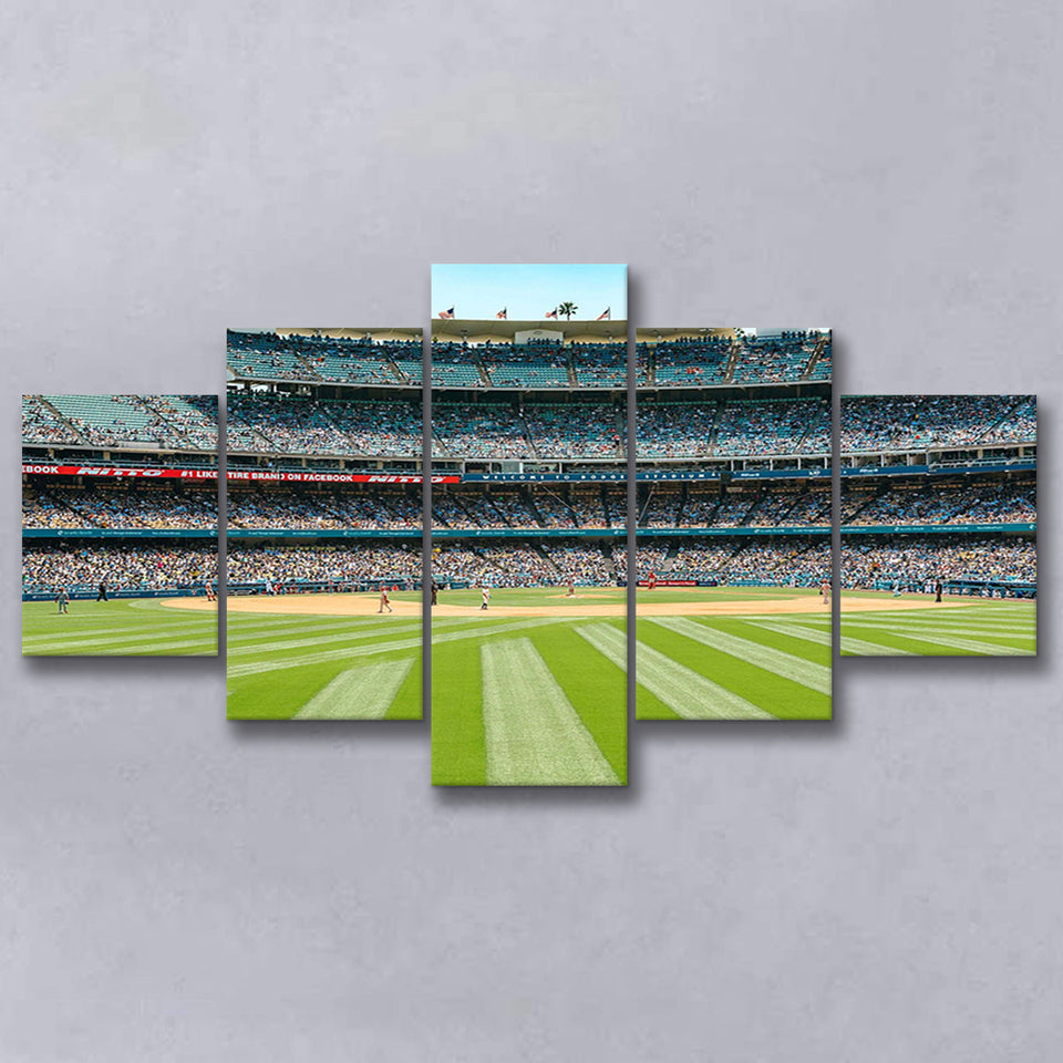 Los Angeles Dodgers Stadium Canvas Prints Dodger Stadium Wall Art,Multi Panels,Sport Stadium Art Prints, Fan Gift