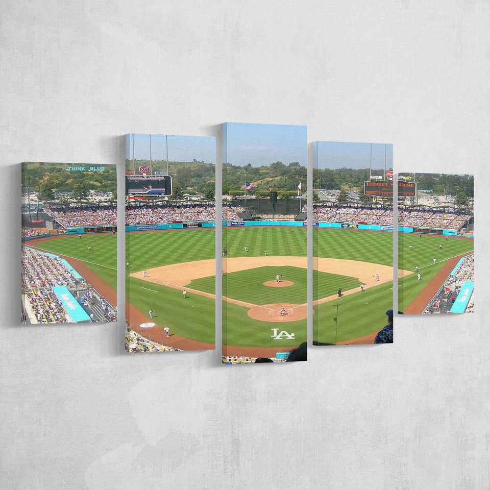 Los Angeles Dodgers Wall Art Dodger Stadium Canvas Prints,Multi Panels,Sport Stadium Art Prints, Fan Gift