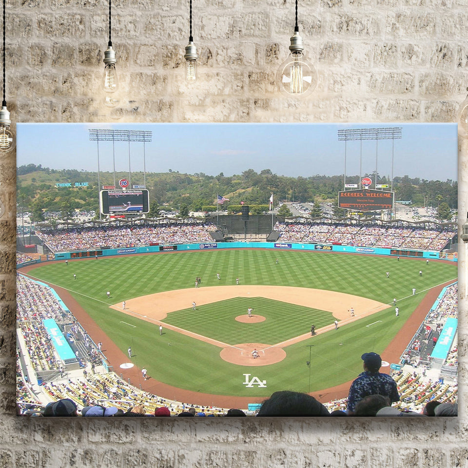 Los Angeles Dodgers Wall Art Dodger Stadium Canvas Prints,Sport Stadium Art Prints, Fan Gift, Wall Decor