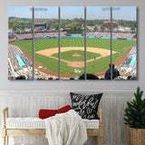 Los Angeles Dodgers Wall Art Dodger Stadium Canvas Prints,Multi Panels B,Sport Stadium Art Prints, Fan Gift