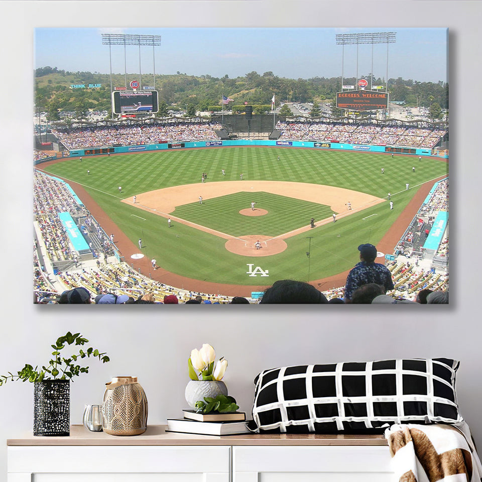 Los Angeles Dodgers Wall Art Dodger Stadium Canvas Prints,Sport Stadium Art Prints, Fan Gift, Wall Decor