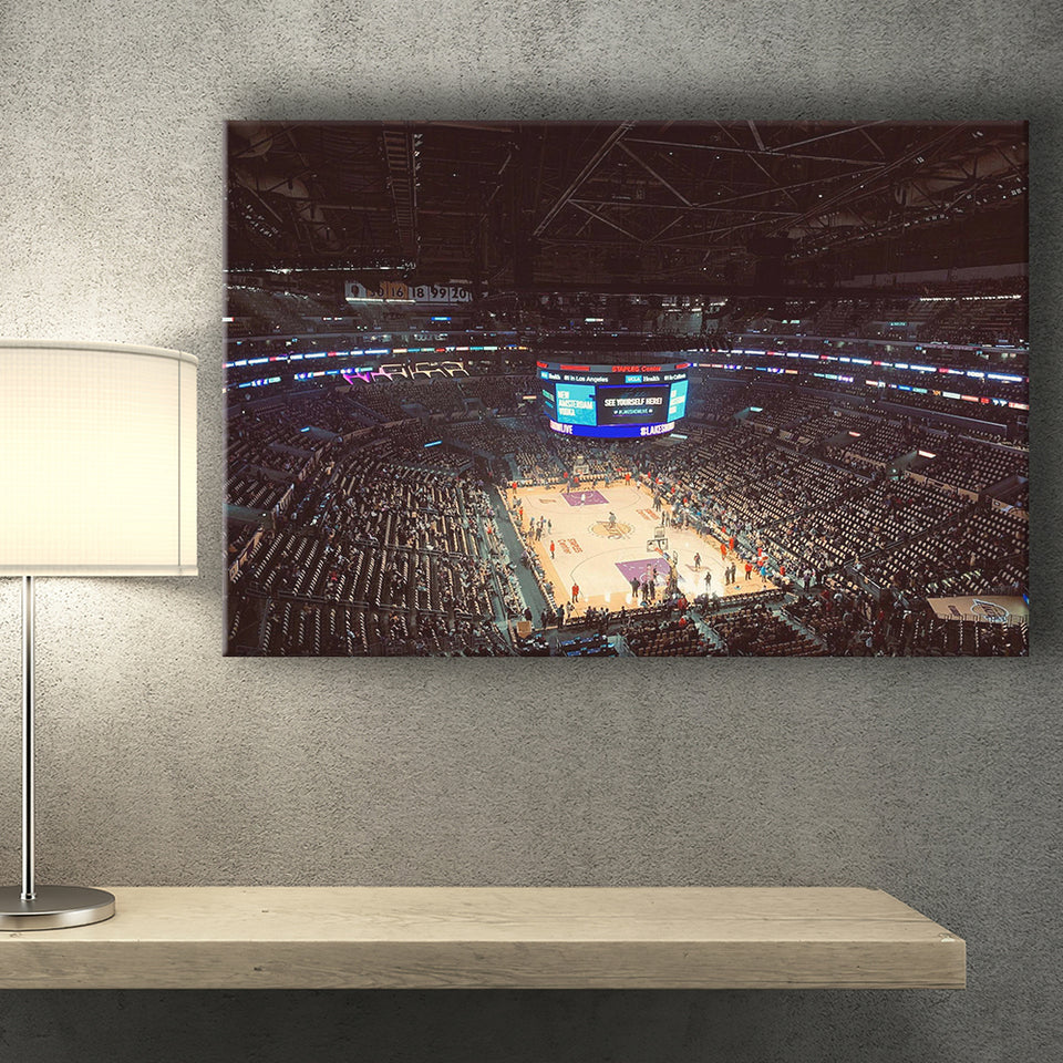 Los Angeles Lakers Stadium Canvas Prints Staples Center Wall Art,Sport Stadium Art Prints, Fan Gift, Wall Decor