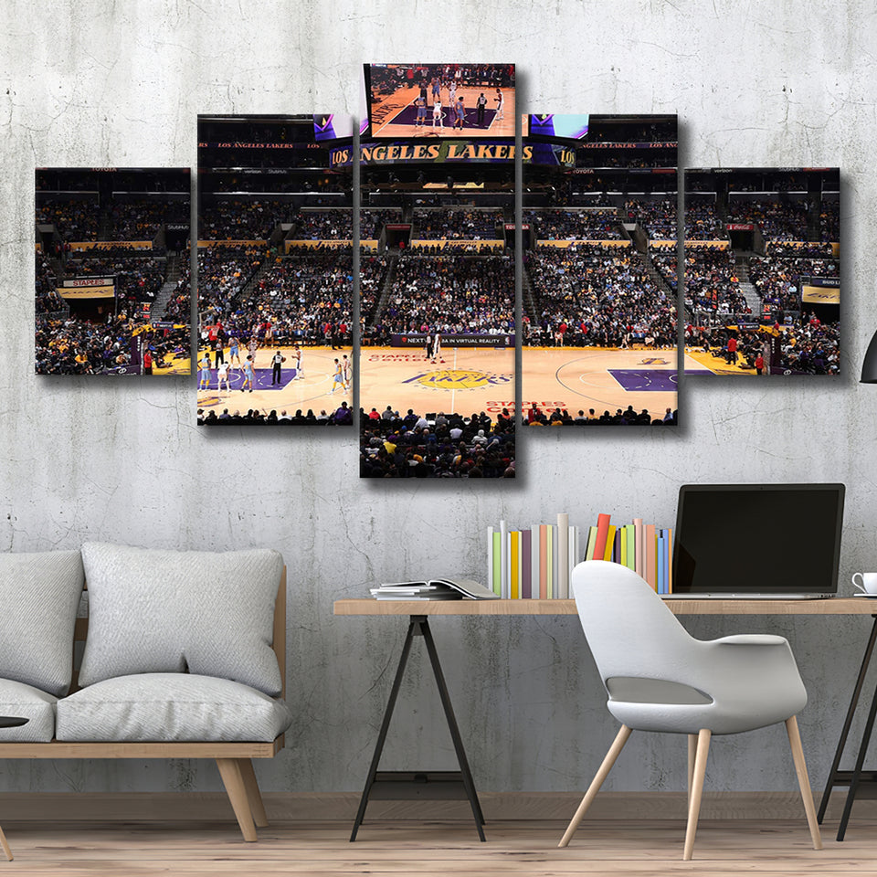 Los Angeles Lakers, Stadium Canvas, Sport Art, Large Canvas, Multi Panels, Canvas Prints Wall Art Decor