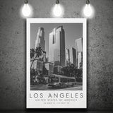 Los Angeles Usa Black And White Art Canvas Prints Wall Art Home Decor