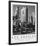 Los Angeles Usa Black And White Art Framed Art Prints Wall Art Decor, Framed Picture