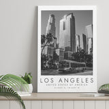 Los Angeles Usa Black And White Art Canvas Prints Wall Art Home Decor