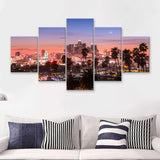 Los Angeles Wall Art 5 Piece Canvas Prints Wall Art - Painting Prints, Wall Decor,Multi Panel