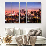 Los Angeles Wall Art 5 Piece Canvas Prints Wall Art - Painting Prints, Wall Decor,Multi Panels