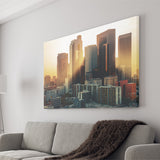 Los Angeles Downtown Skyline At Sunset Vaitamin Canvas Wall Art - Canvas Prints, Prints for Sale, Canvas Painting, Canvas On Sale