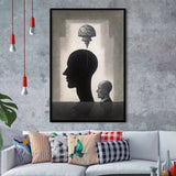 Lost Your Mind Abstract Art Framed Art Prints Wall Decor, Framed Picture, Large Picture